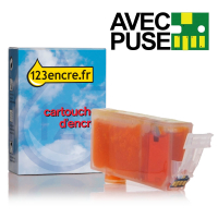 Canon CLI-526Y cartouche d'encre avec puce (marque 123encre)  - jaune 018493
