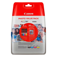 Canon CLI-551XL multipack 4 couleurs + papier (d'origine) 651010
