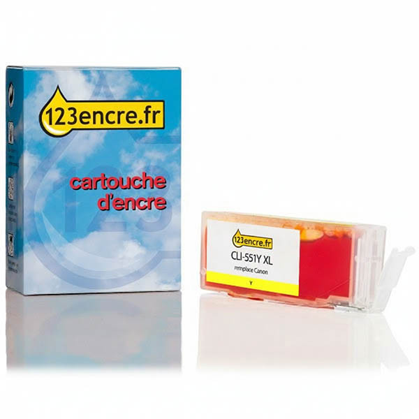 Canon CLI-551Y XL cartouche d'encre haute capacité (marque 123encre) - jaune 018797 - 1