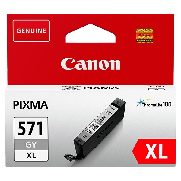 Canon CLI-571GY XL cartouche d'encre haute capacité (d'origine) - gris 017260 - 1