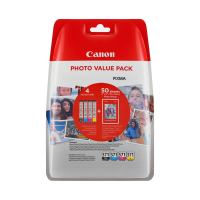 Canon CLI-571 multipack 4 couleurs + papier (d'origine) 651001
