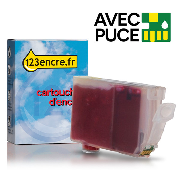 Canon CLI-8R cartouche d'encre avec puce (marque 123encre) - rouge 018133 - 1