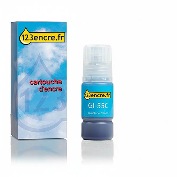 Canon GI-55C réservoir d'encre (marque 123encre) - cyan 017635 - 1