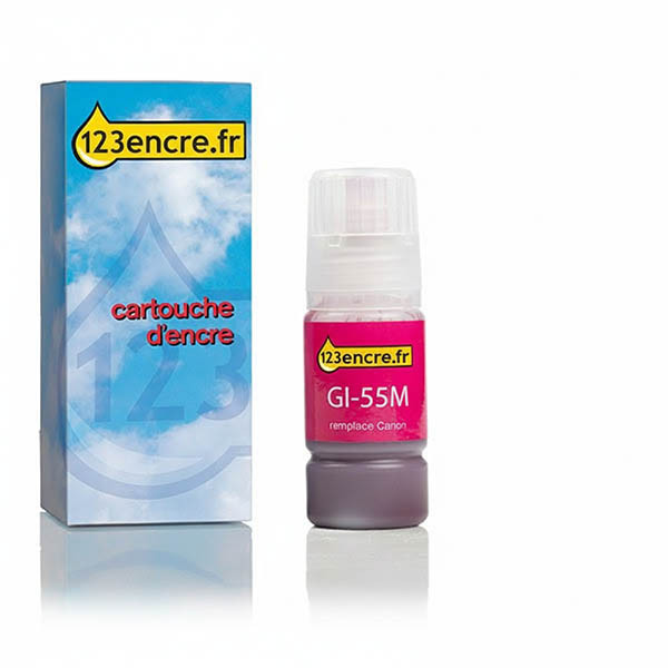 Canon GI-55M réservoir d'encre (marque 123encre) - magenta 017637 - 1