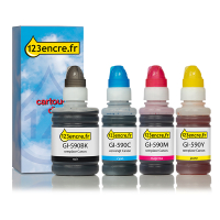 Canon GI-590 offre noir + 3 couleurs (marque 123encre)