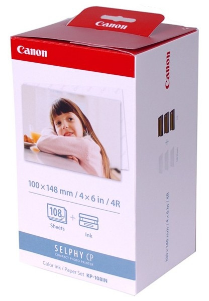 Canon KP-108IP/IN 3 cartouches + papier format carte postale (d'origine) 018002 - 1