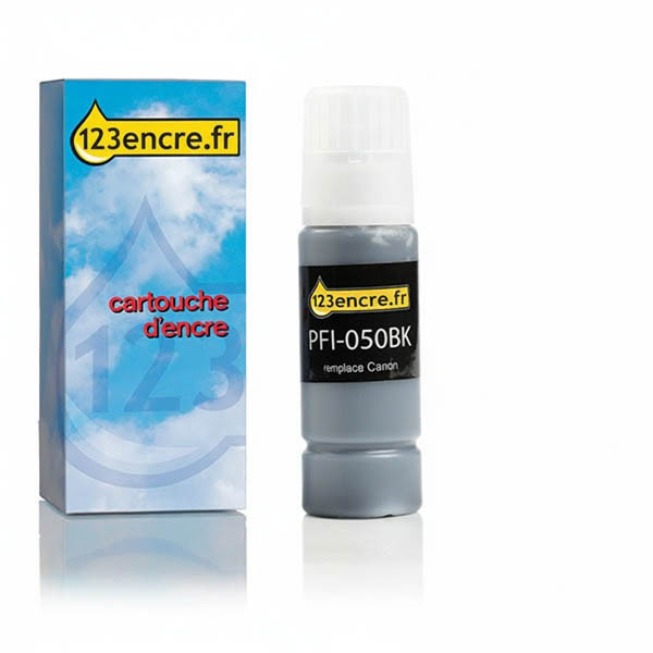Canon PFI-050BK cartouche d'encre (marque 123encre) - noir 132203 - 1