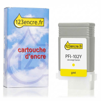 Canon PFI-102Y cartouche d'encre (marque 123encre) -  jaune
