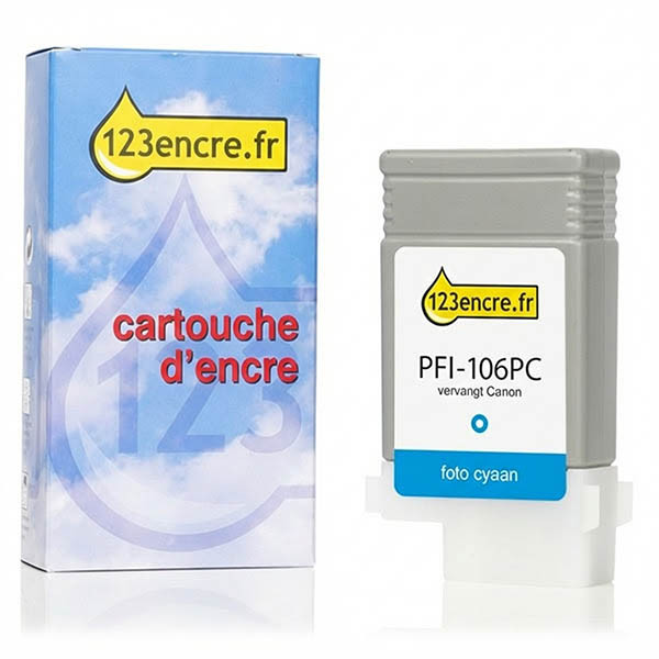 Canon PFI-106PC cartouche d'encre (marque 123encre) - cyan photo 018909 - 1