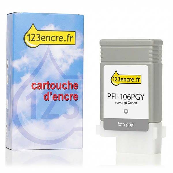Canon PFI-106PGY cartouche d'encre (marque 123encre) - gris photo 018915 - 1