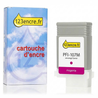 Canon PFI-107M cartouche d'encre (marque 123encre) - magenta