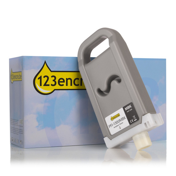 Canon PFI-1300MBK cartouche d'encre (marque 123encre) - noir mat 017319 - 1