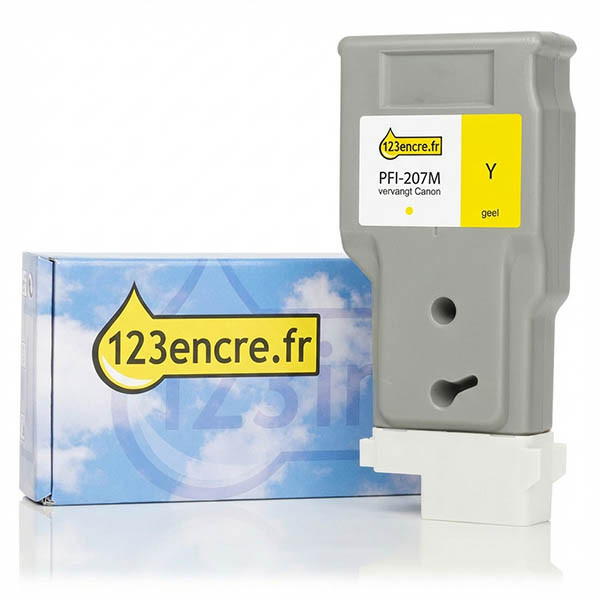 Canon PFI-207Y cartouche d'encre (marque 123encre) - jaune 018997 - 1