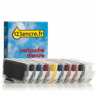 Canon PFI-300 multipack MBK/PBK/C/M/Y/PC/PM/R/GY/CO  (marque 123encre) 160216