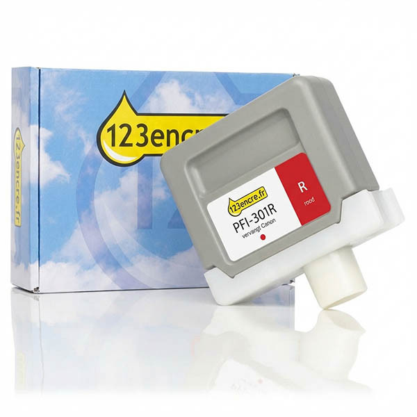Canon PFI-301R cartouche d'encre (marque 123encre) - rouge 018295 - 1