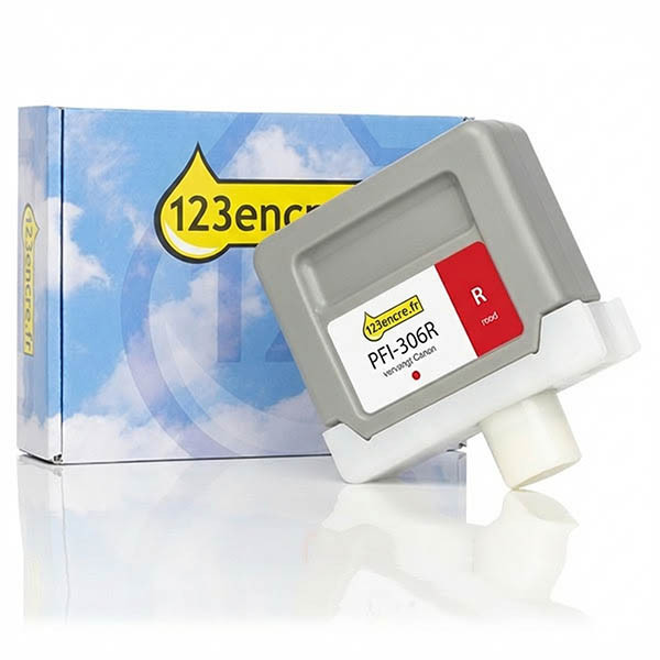 Canon PFI-306R cartouche d'encre (marque 123encre) - rouge 018869 - 1