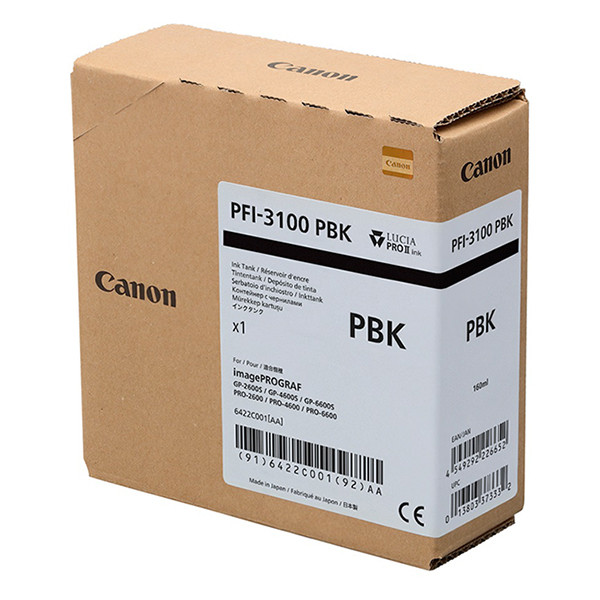 Canon PFI-3100PBK cartouche d'encre (d'origine) - noir photo 010536 - 1
