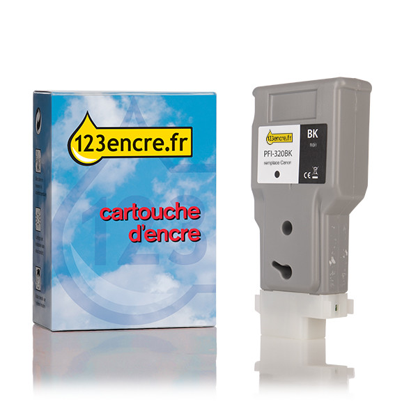 Canon PFI-320BK cartouche d'encre haute capacité (marque 123encre) - noir 018437 - 1