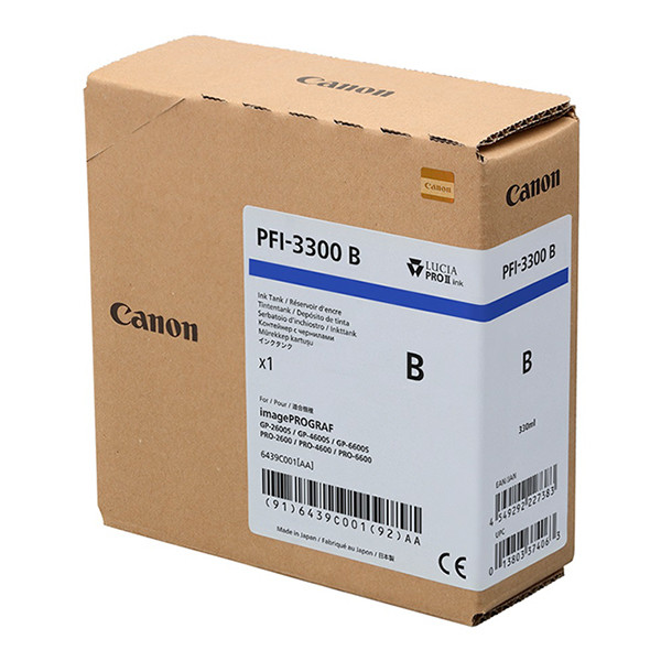 Canon PFI-3300B cartouche d'encre haute capacité (d'origine) - bleu 010570 - 1