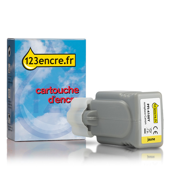 Canon PFI-4100Y cartouche d'encre (marque 123encre) - jaune 083737 - 1