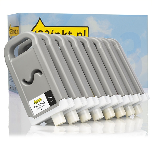 Canon PFI-701 multipack MBK/BK/C/M/Y/PC/PM/GY (marque 123encre) 132068 - 1