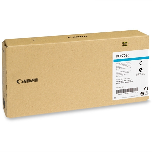 Canon PFI-703C cartouche d'encre haute capacité (d'origine) - cyan 018386 - 1
