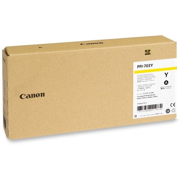 Canon PFI-703Y cartouche d'encre haute capacité (d'origine) - jaune 018390 - 1