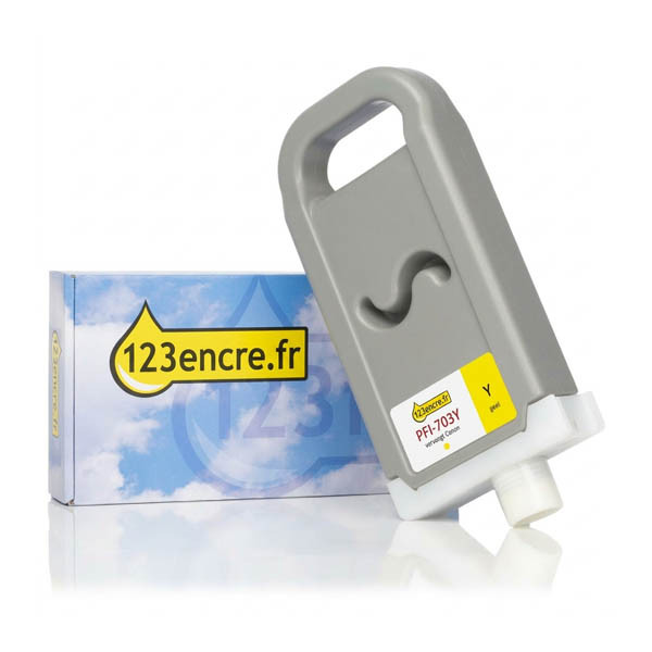 Canon PFI-703Y cartouche d'encre haute capacité (marque 123encre) - jaune 017494 - 1