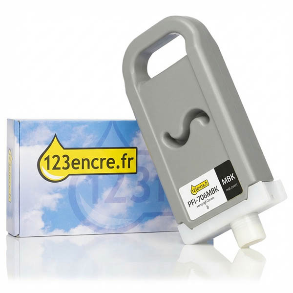 Canon PFI-706MBK cartouche d'encre haute capacité (marque 123encre) - noir mat 018877 - 1