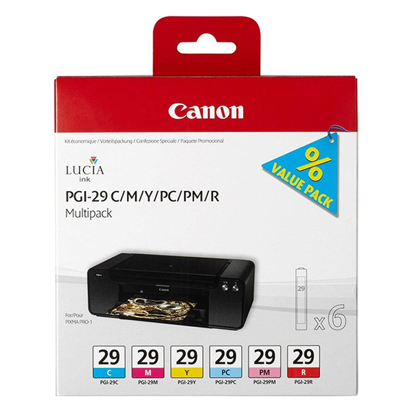 Canon PGI-29 Multipack CMY/PC/PM/R (d'origine) 018762 - 1