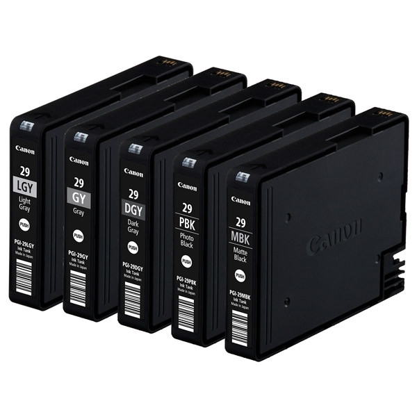Canon PGI-29 multipack MBK/PBK/DGY/GY/LGY (d'origine) 018760 - 1