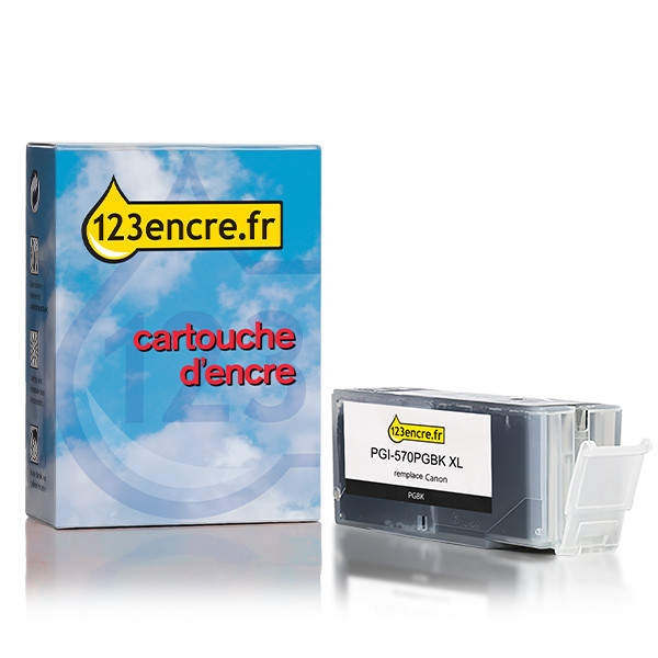 Canon PGI-570PGBK cartouche d'encre haute capacité (marque 123encre) - noir pigmenté 017241 - 1