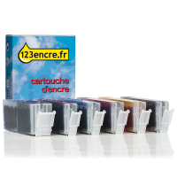 Canon PGI-580PGBK/CLI-581 offre : 2x noir + 4x couleur (marque 123encre) 127152