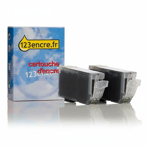 Canon PGI-5BK duopack avec puce (marque 123encre) - noir 132154 - 1