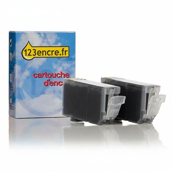 Canon PGI-5BK duopack sans puce (marque 123encre) - noir 132153 - 1
