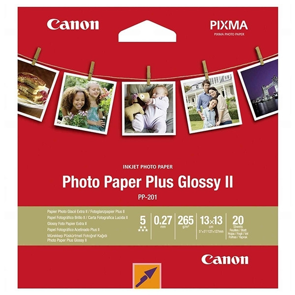 Canon PP-201 Plus II papier photo brillant 265 g/m² 13 x 13 cm (20 feuilles) 150392 - 1