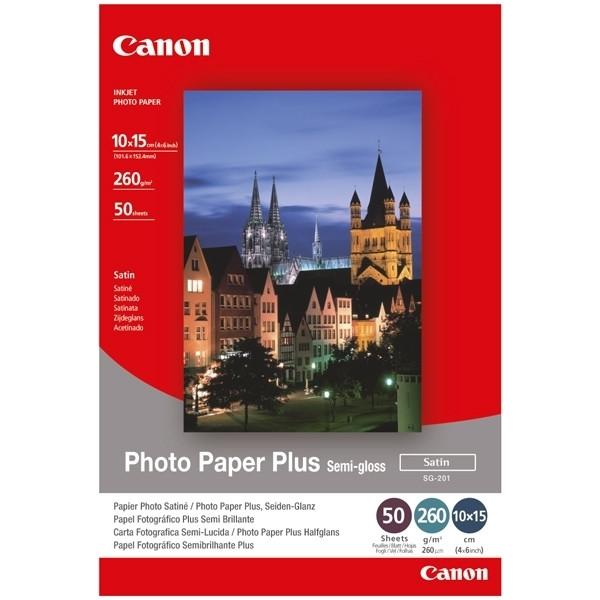 Canon SG-201 Plus papier photo semi-brillant 260 g/m² 10 x 15 cm (50 feuilles) 154006 - 1