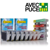 Canon offre: 2 x série CLI-8 avec puce (noir + 7 couleurs) (marque 123encre) 120863