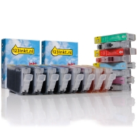 Canon offre : 2 x série CLI-8 sans puce (noir + 7 couleurs) (marque 123encre)