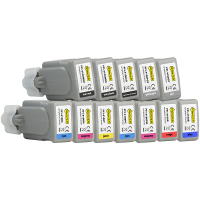 Canon offre : PFI-4100 MBK, PBK, C, M, Y, PC, PM, GY, PGY, R, B, CO - 2x noir + 10x couleurs