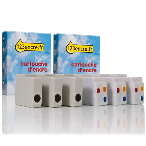 Canon offre : série BCI-21 3x noir + 3x couleurs (marque 123encre) 120400 - 1