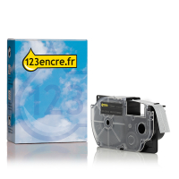 Casio XR-12BKS ruban 12 mm (marque 123encre) - argent sur noir 056350