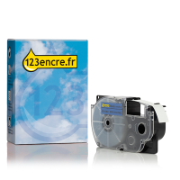 Casio XR-12BU ruban 12 mm (marque 123encre) - noir sur bleu 056344