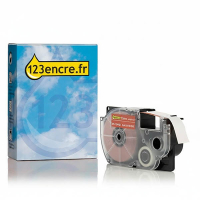 Casio XR-12XRD ruban 12 mm (marque 123encre) - blanc sur rouge 056357