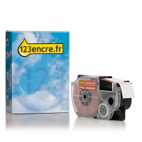 Casio XR-18XRD ruban 18 mm (marque 123encre) - blanc sur rouge 056377