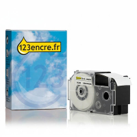 Casio XR-24WE ruban 24 mm (marque 123encre) - noir sur blanc 056382