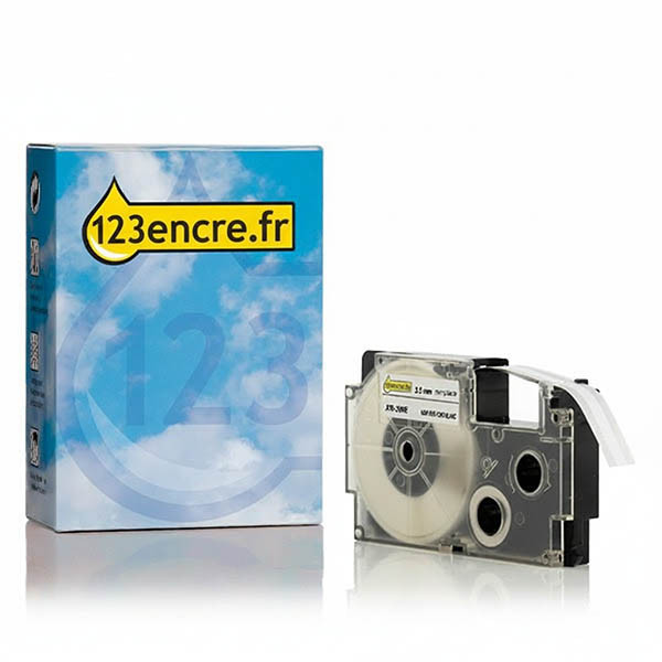 Casio XR-3WE ruban 3,5 mm (marque 123encre) - noir sur blanc 056314 - 1