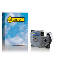 Casio XR-9BU ruban 9 mm (marque 123encre) - noir sur bleu 056324