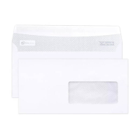 Clairefontaine Calligraphe enveloppe 110 x 220 mm - EA5/6 fenêtre à droite, autocollante (50 pièces) - blanc 404633