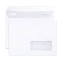 Clairefontaine Calligraphe enveloppe 162 x 229 mm - C5 fenêtre à droite, autocollante (500 pièces) - blanc 404636